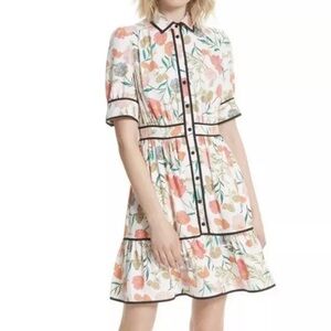Kate Spade Blossom Bloom Fluid Shirt Dress floral